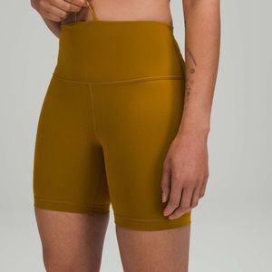 Lululemon Wunder Train Short 6 Gold Spice
